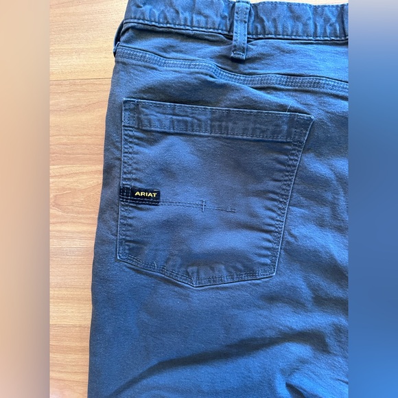Ariat M4 Mens Rebar Dark Gray Jeans Relaxed Fit Straight Leg Tag Size 46x32 - Picture 14 of 16